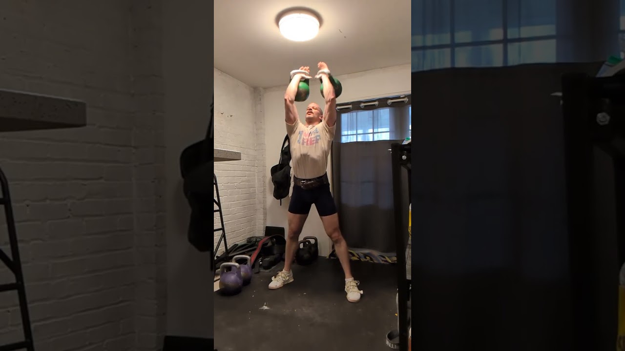 02/16/2026 - 2x24kg intervals, alternating speeds, workout 1 of 2