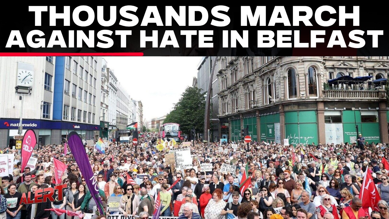 LIVE | Thousands Gather in Belfast for Anti-Racism Rally After Days of Anti-Immigration Violence