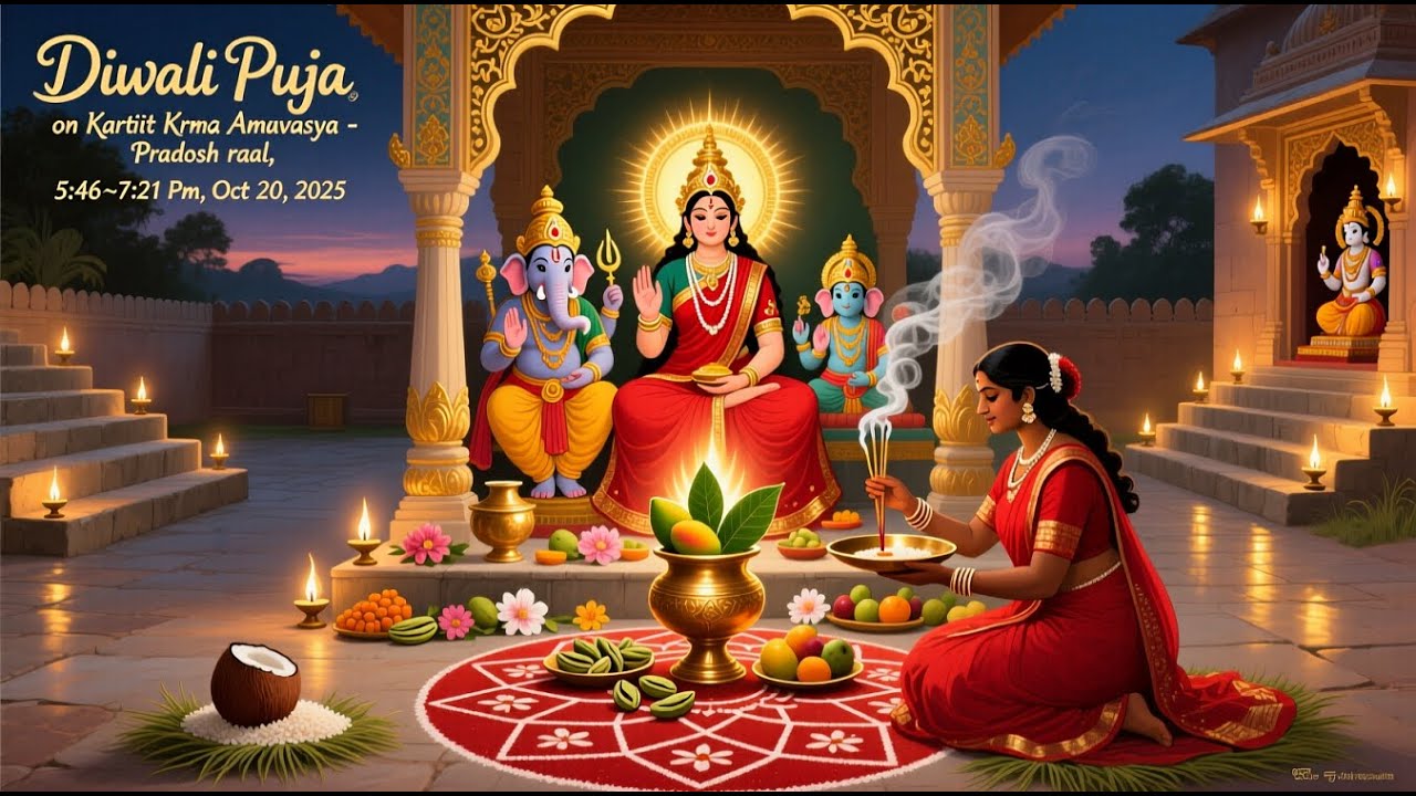 सम्पूर्ण दिवाली पूजा अनुष्ठान 2025 | लक्ष्मी, गणेश और कुबेर के मंत्रों सहित चरण-दर-चरण मार्गदर्शन