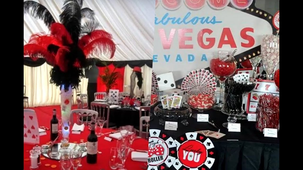 Fantástica fiesta decorada como casino