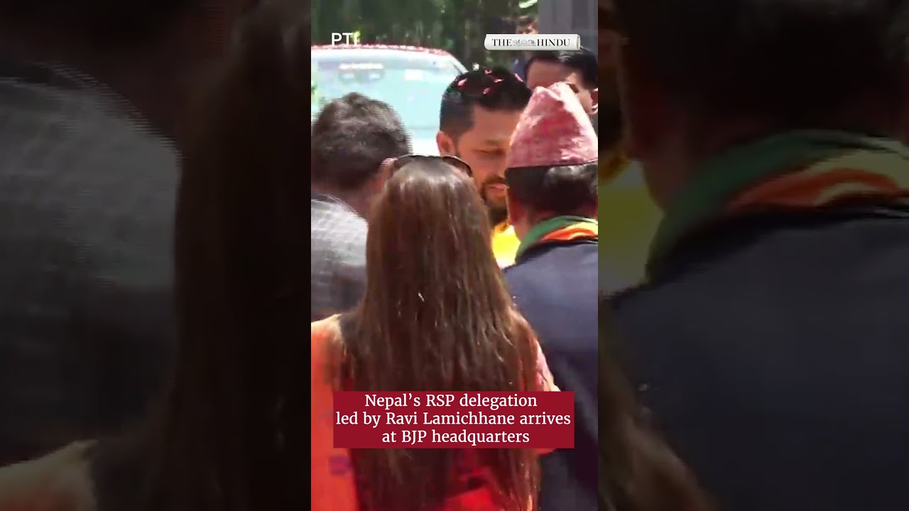 Nepal&rsquo;s RSP delegation led by Ravi Lamichhane arrives at BJP headquarters