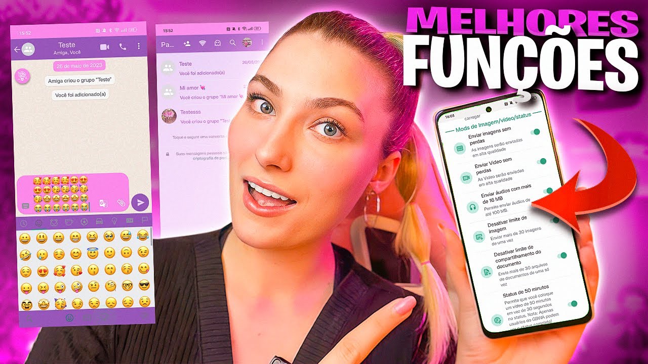 MELHORES FUNÇÕES DO WHATSAPP GB! O que tem de tão diferente do wpp normal?