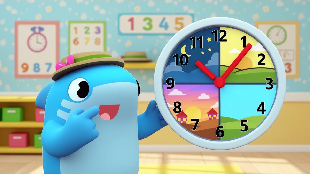 🕰 ¡La Canción del Tiempo! | Shark Academy 🦈 | Canciones Divertidas para Niños! 🎉