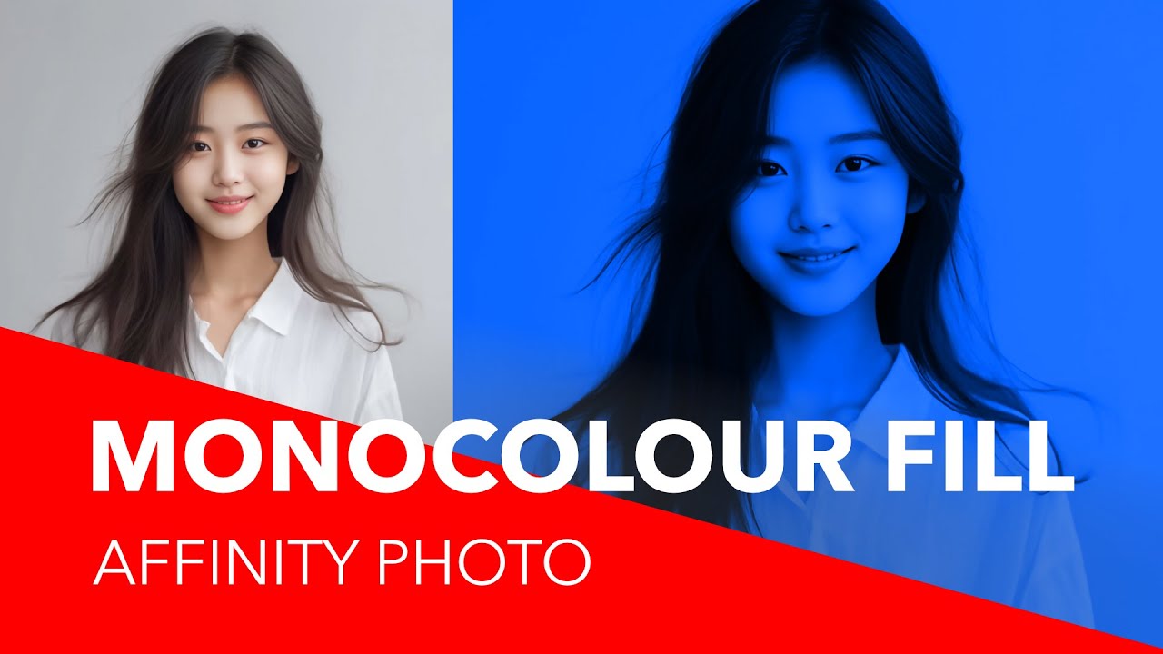 Mono Colour (Single color fill) an Image using Affinity Photo