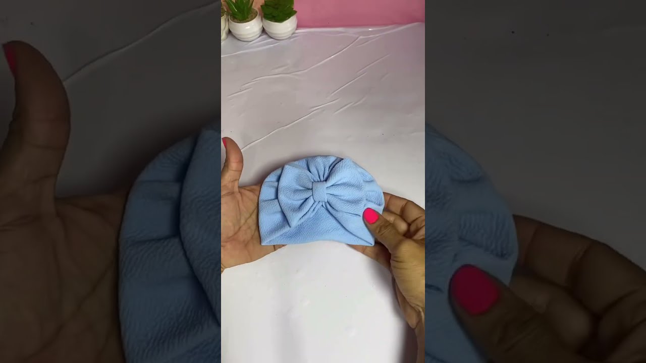 Tutorial para Turbantes de bebé Recien Nacida, y los moldes al final del video están las medidas