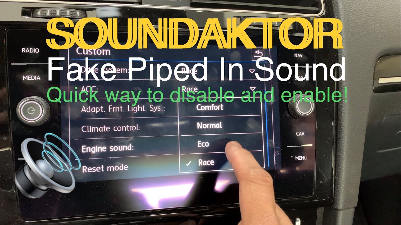 MK7 Golf R Soundaktor | Поддельный звук двигателя | Быстрый способ отключить и включить поддельны...