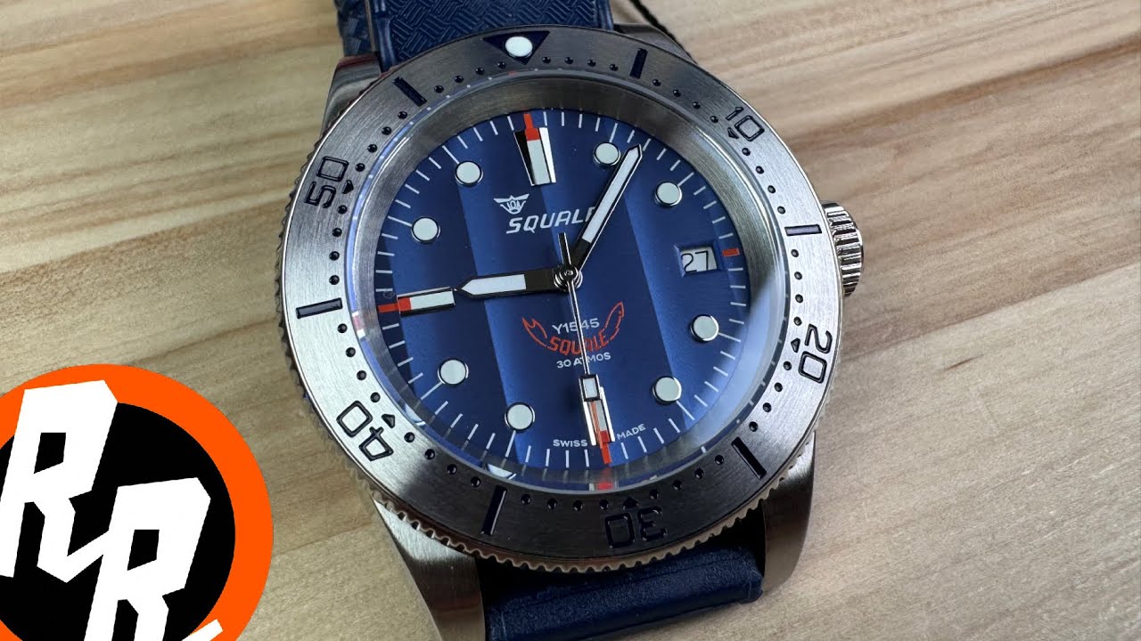 Squale 1545, стальной синий, 300 м, швейцарское производство (изысканные часы)