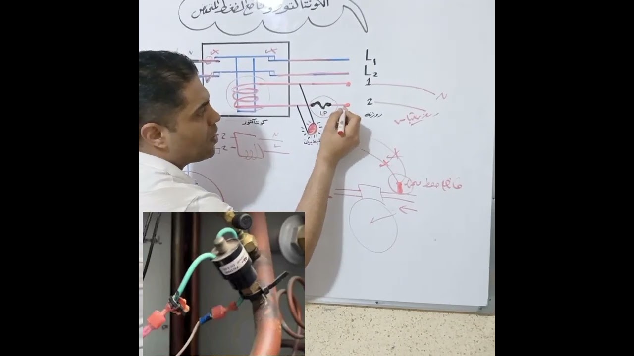 شرح الكونتاكتور وقاطع الضغط المنخفض للتكييف لطلبة التعليم الفني والكلية التكنولوجيا والمعهد الفني