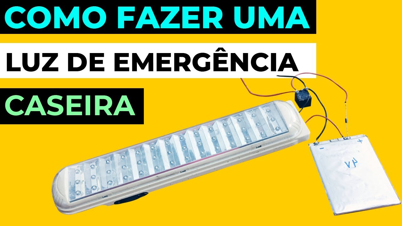 COMO FAZER UMA LUZ DE EMERGÊNCIA CASEIRA | Ou até mesmo como consertar luminária de emergência