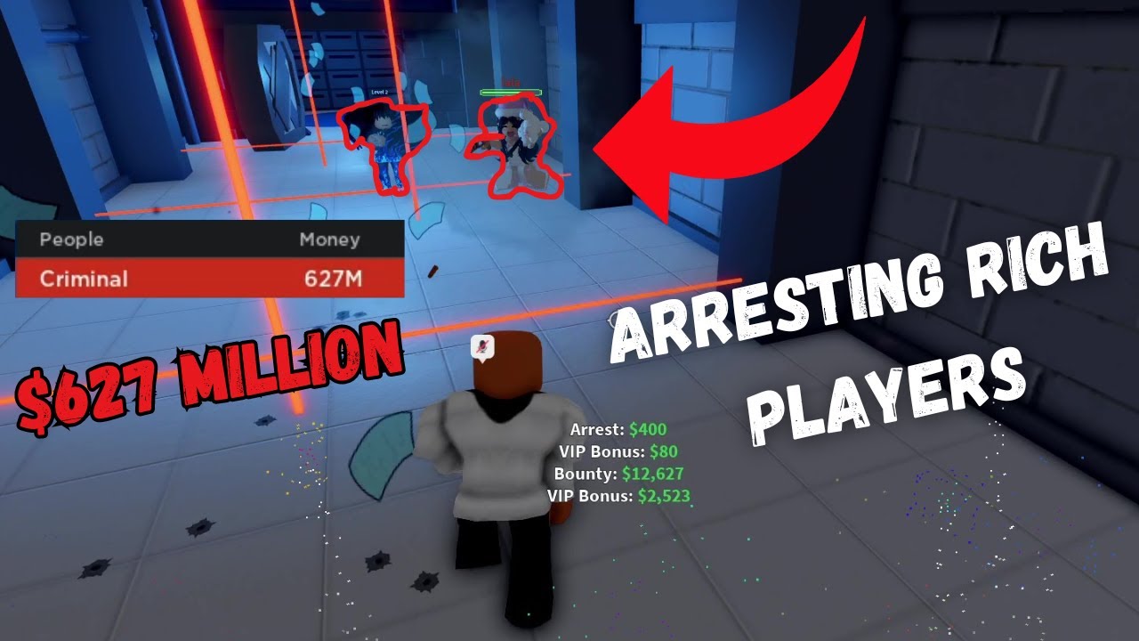 Arresting Rich Jailbreak Players with High Bounties (Roblox Jailbreak)