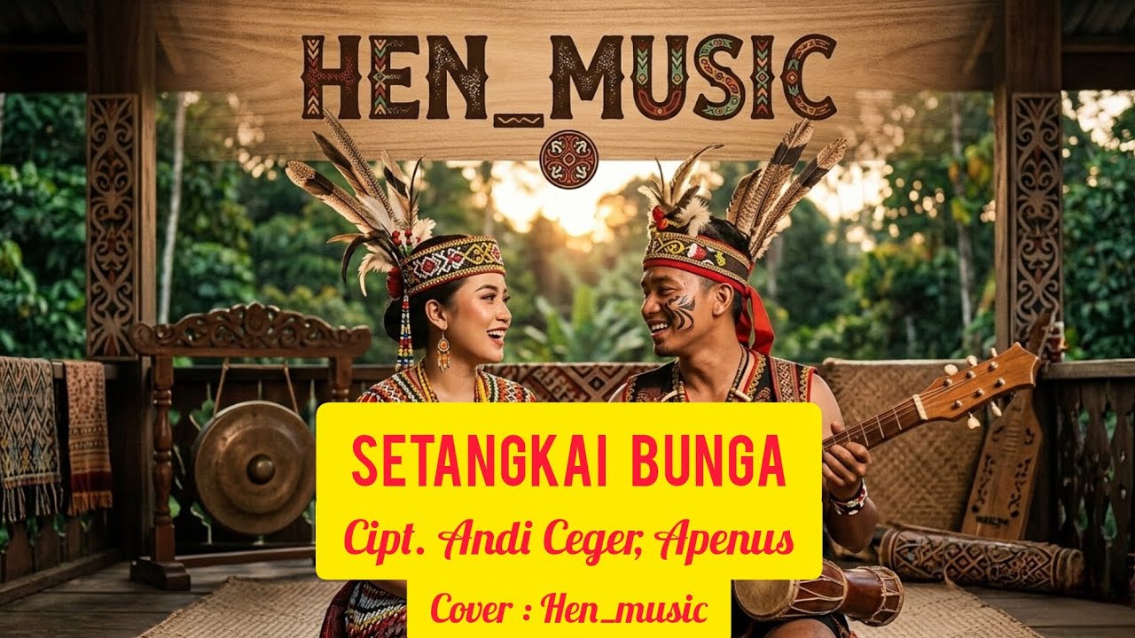 Setangkai Bunga (Lagu Dayak Taman) || Cipt. Andi Ceger, Apenus || Cover by Hen_music