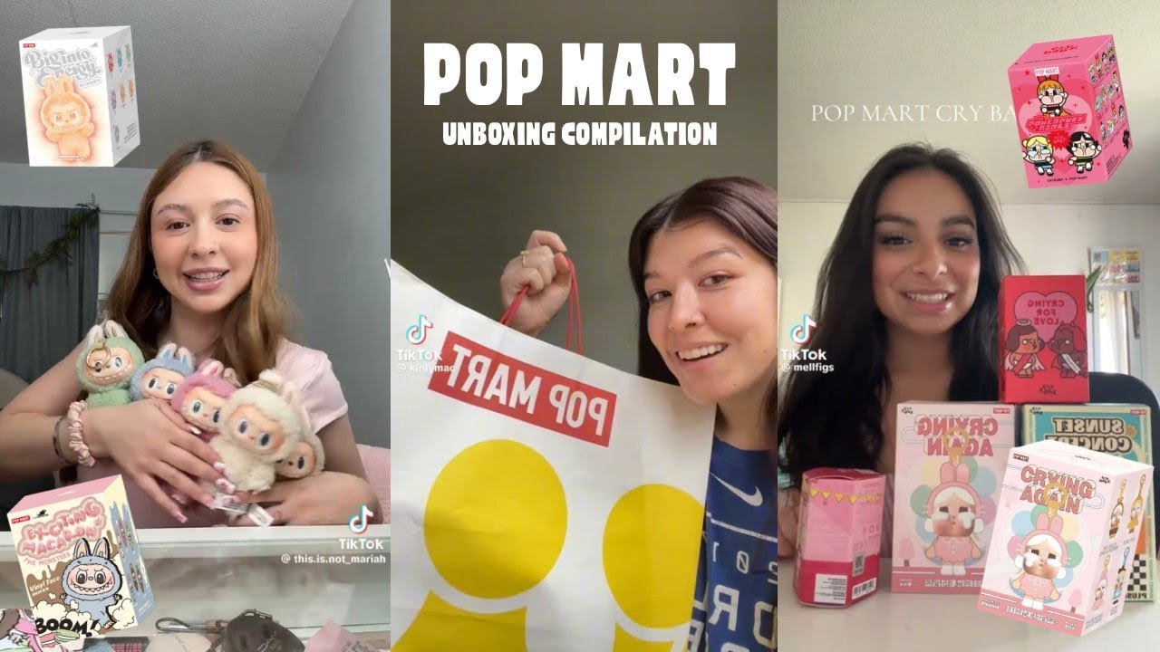 Распаковка Pop Mart | Labubu, Crybaby, Skullpanda | Сборник из Tiktok