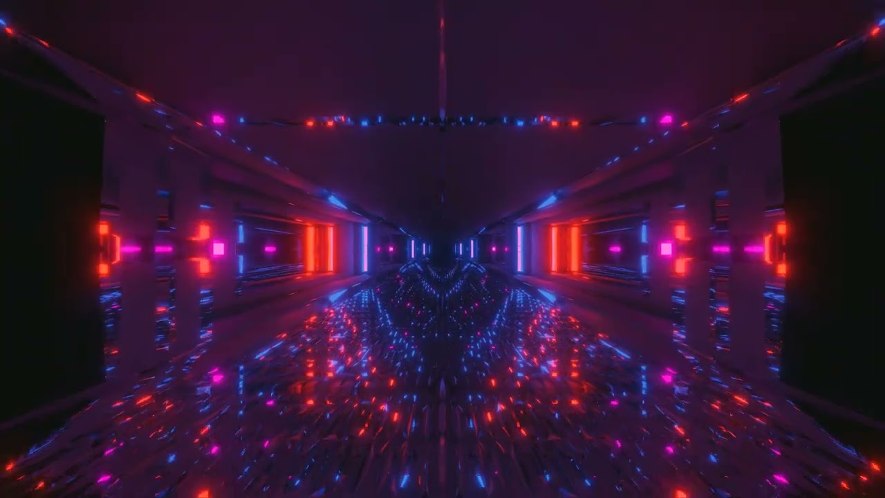 10 hours 4K UHD 60fps Screensaver Neon Tunnel VJ Loop for Windows 10 PC and Laptop Background