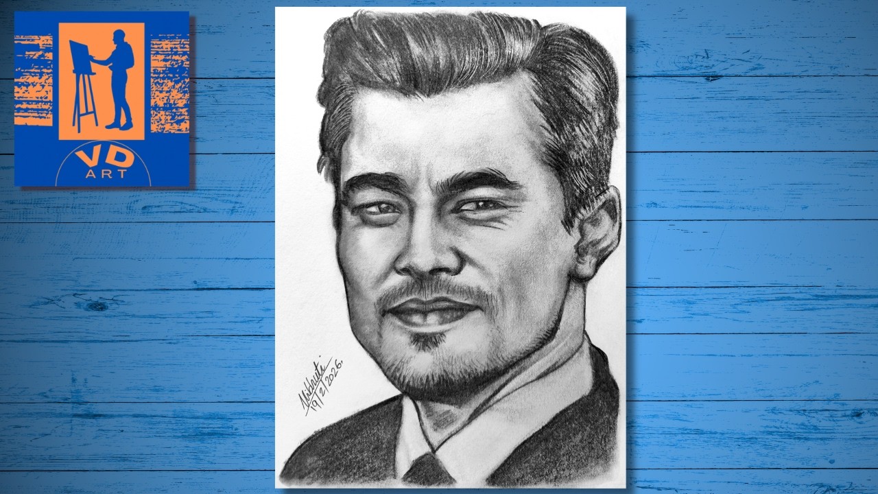 Leonardo DiCaprio 🤩 Portrait | Graphite Pencil ✍🏻 Drawing Sketch | Timelapse 🎞️  Tutorial