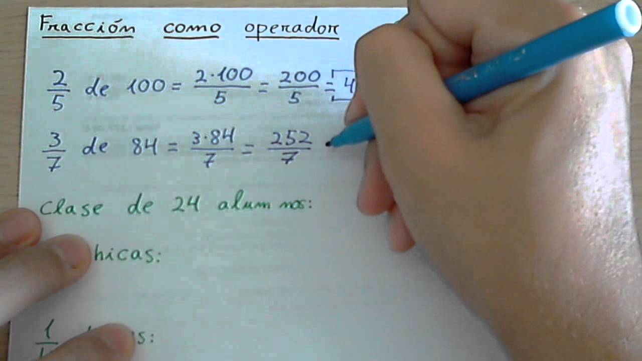 Fracción como operador y problema