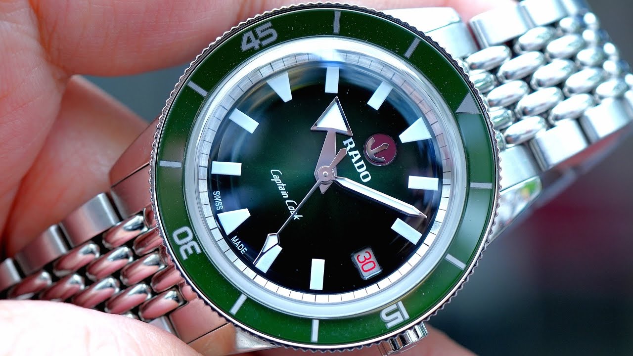 [Đẹp] Rado Captain Cook Green Diver 37mm R32500323 | Hotline 0982298881