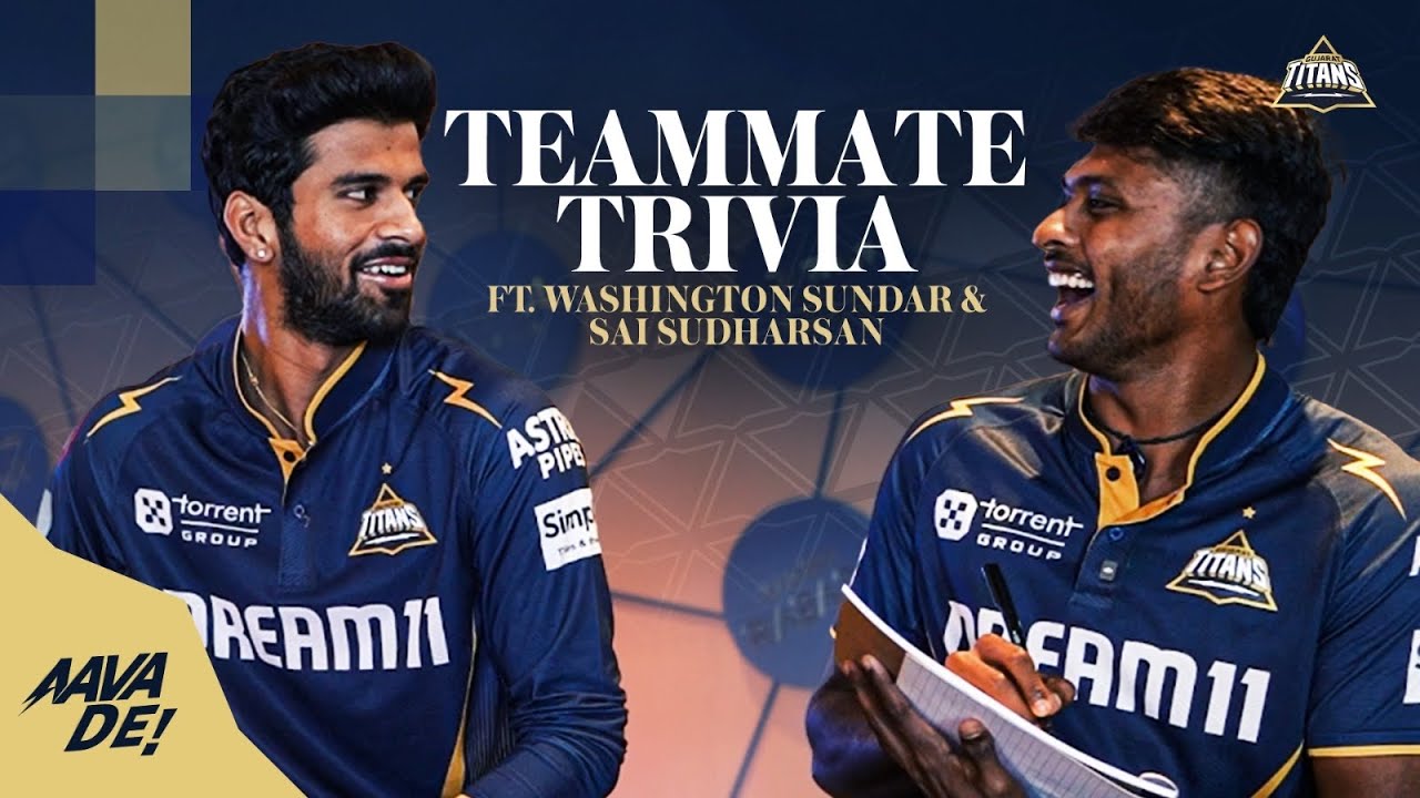 Teammate Trivia ft. Sai Sudharsan & Washington Sundar | TATA IPL 2025 | Gujarat Titans