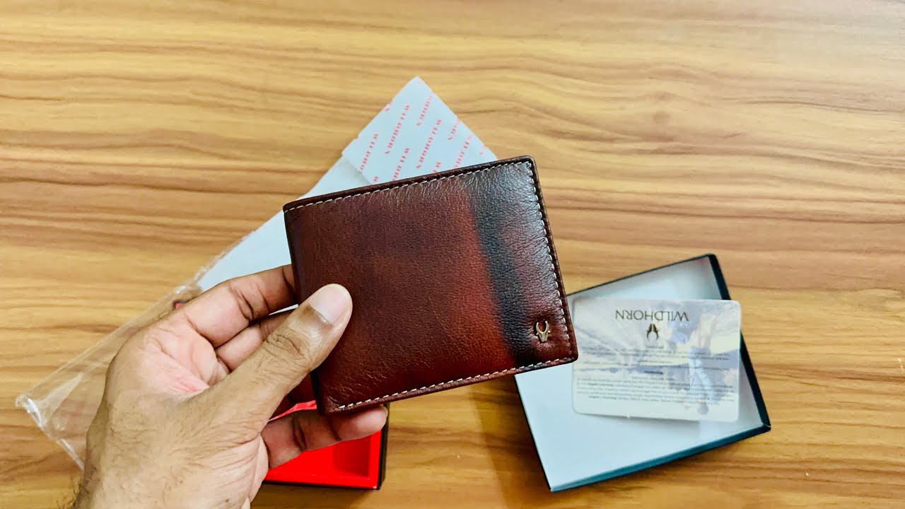 Распаковка и обзор кожаного кошелька WildHorn с RFID-защитой для мужчин, коричневый цвет
