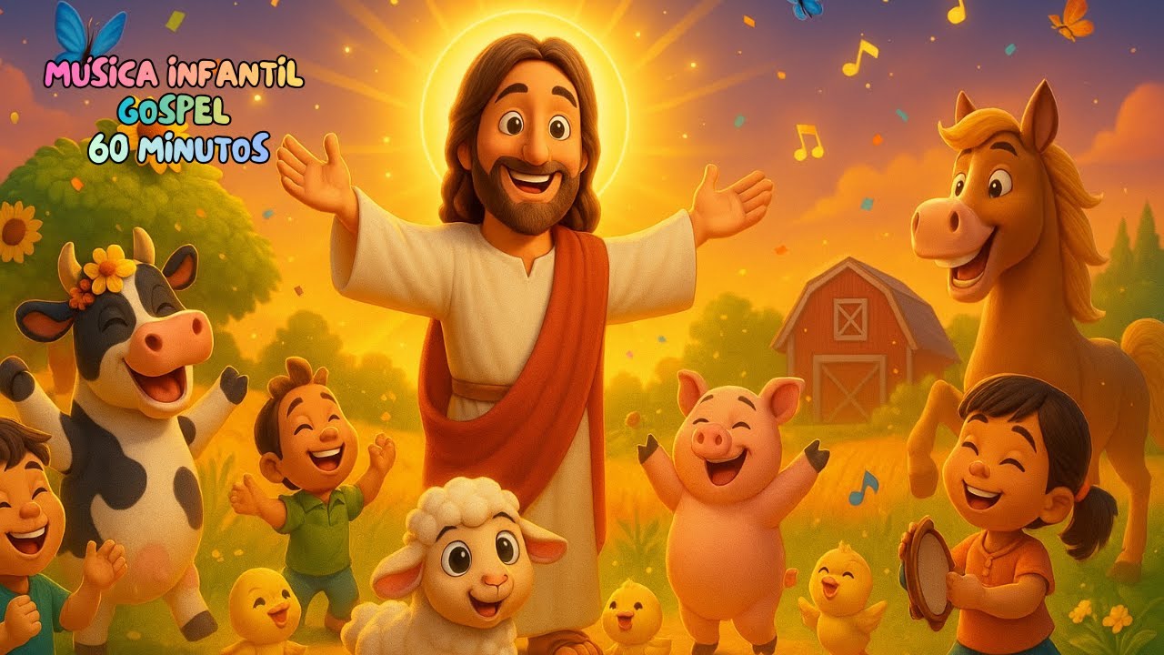 Coletânea de Música Infantil Gospel | As Aventuras de Jesus na Fazenda | 1 Hora de Louvor com Jesus