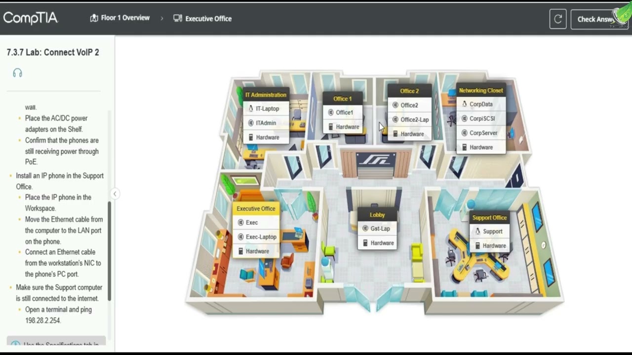Тестирование Network 7.3.7 Lab Connect VoIP 2