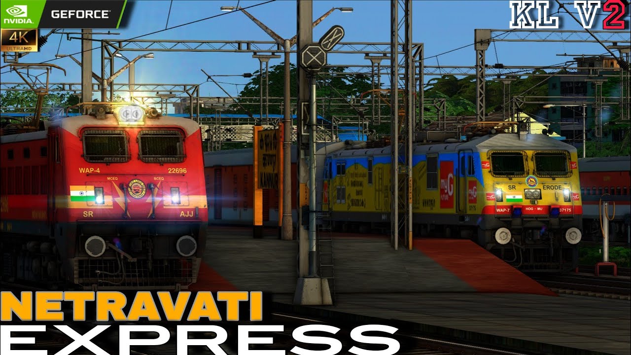 16345 - NETRAVATI EXPRESS... Kannur to Kozhikode... Kerala v2 route #railwork #indiantrainsimulator 