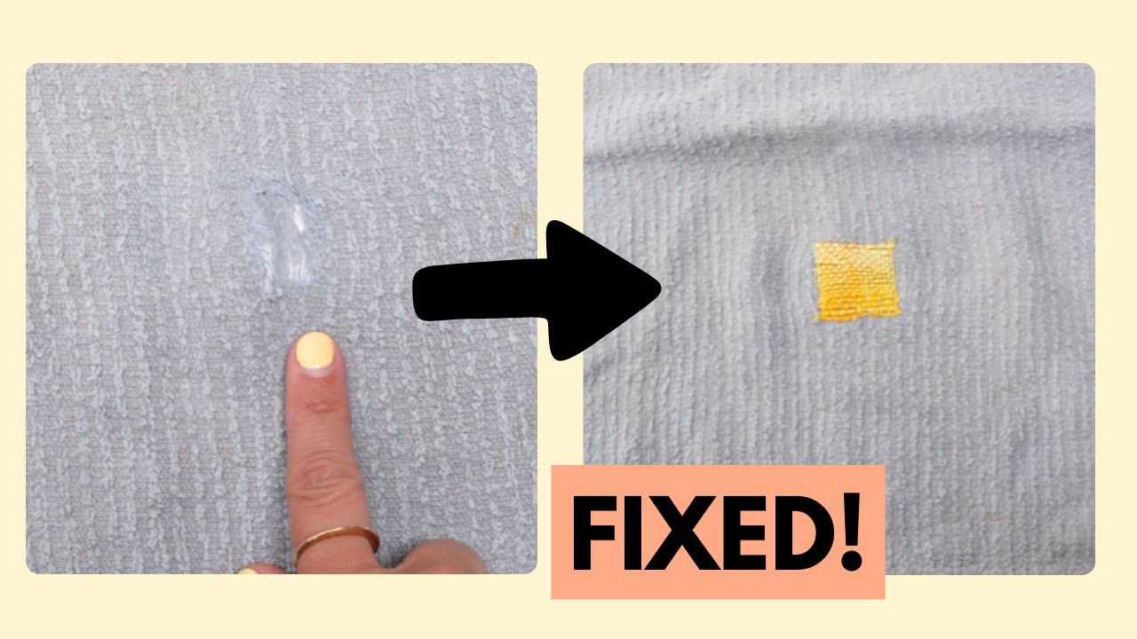 How to fix a hole in a towel - beginner friendly!
