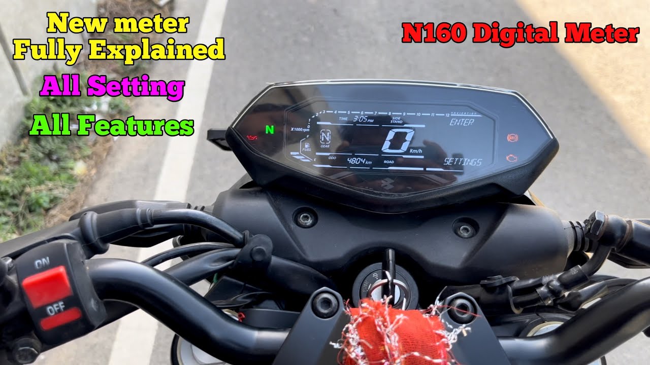 2024 Bajaj Pulsar N160 Digital Meter Fully Explained  Time setting | Mode Setting | Tips and mileage