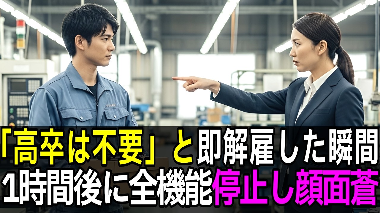 「高卒に論理などないｗ」IQ200の天才少年を解雇した社長令嬢。わずか1時間で1兆円特許が停止し会社は即倒産！【スカッとする話】【朗読】
