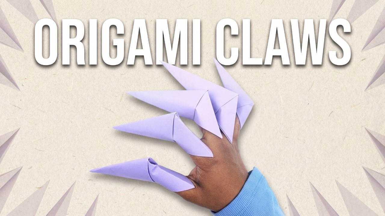 DIY ORIGAMI WOLF CLAWS | EASY PAPER CRAFT ORIGAMI TUTORIAL