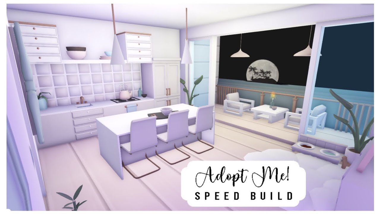 Aesthetic Coastal Tiny Home Speed Build 🌊 Adopt Me! Roblox
