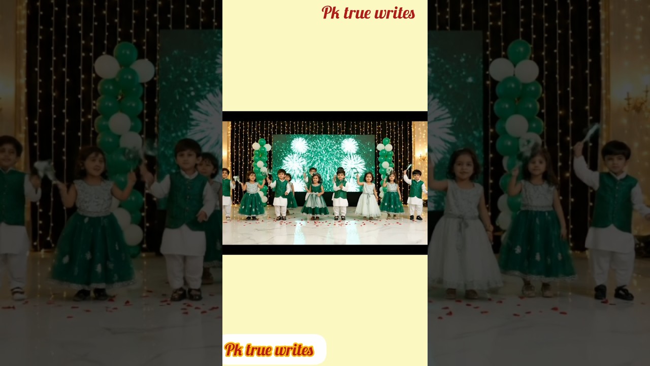 Beautiful 14 August School Tableau Performance &ndash; Green & White Spirit 🇵🇰 #14august #independenceday