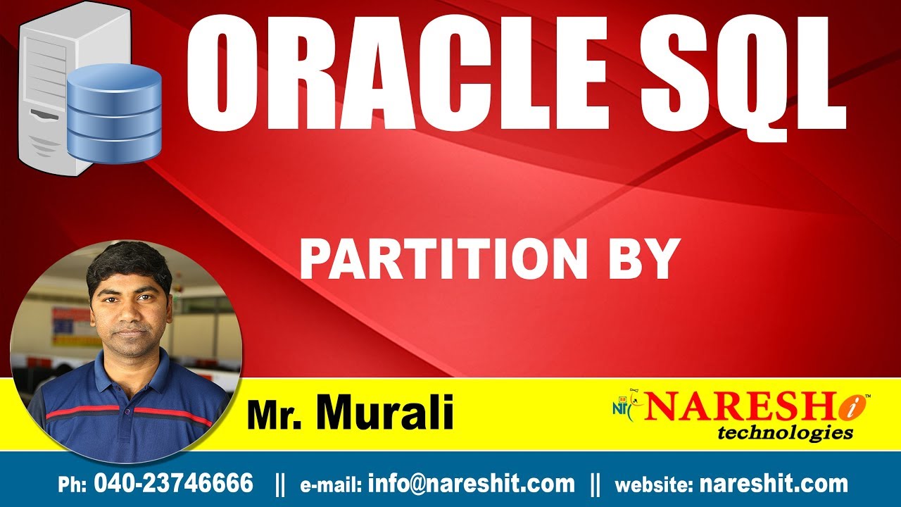 PARTITION BY in Oracle SQL  | Oracle SQL Tutorials | By Mr.Murali