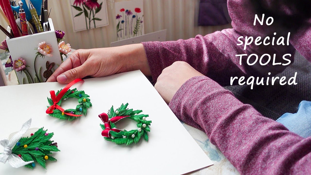 Easy to Make Christmas Quilling Wreath | No special tools required