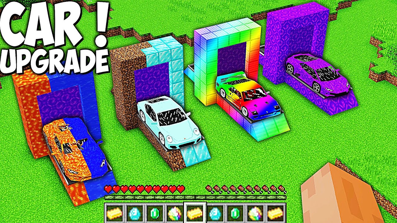 What's INSIDE the SECRET TUNNELS in Minecraft ? Which CAR IS BETTER ? NEW SECRET RAINBOW SUPERCAR !