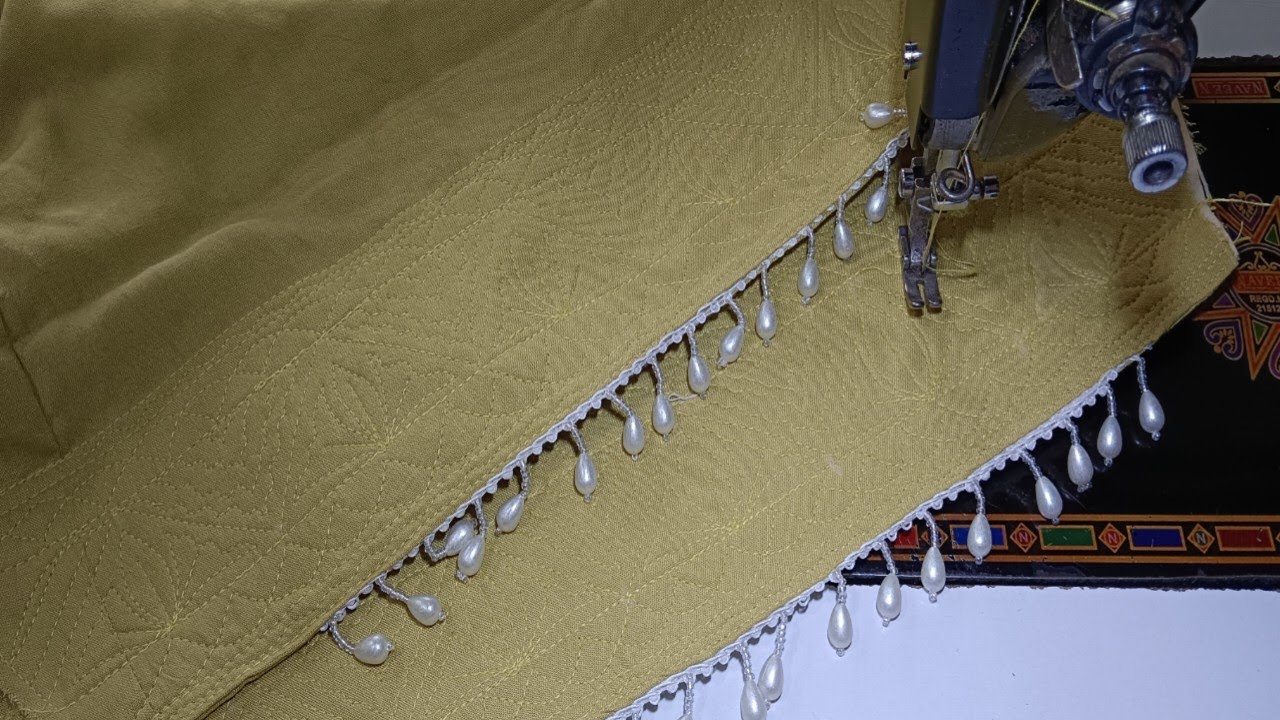Trending Hanging lace के साथ Poncha Design/Mohri Design/Salwar ki Mohri Design 👌