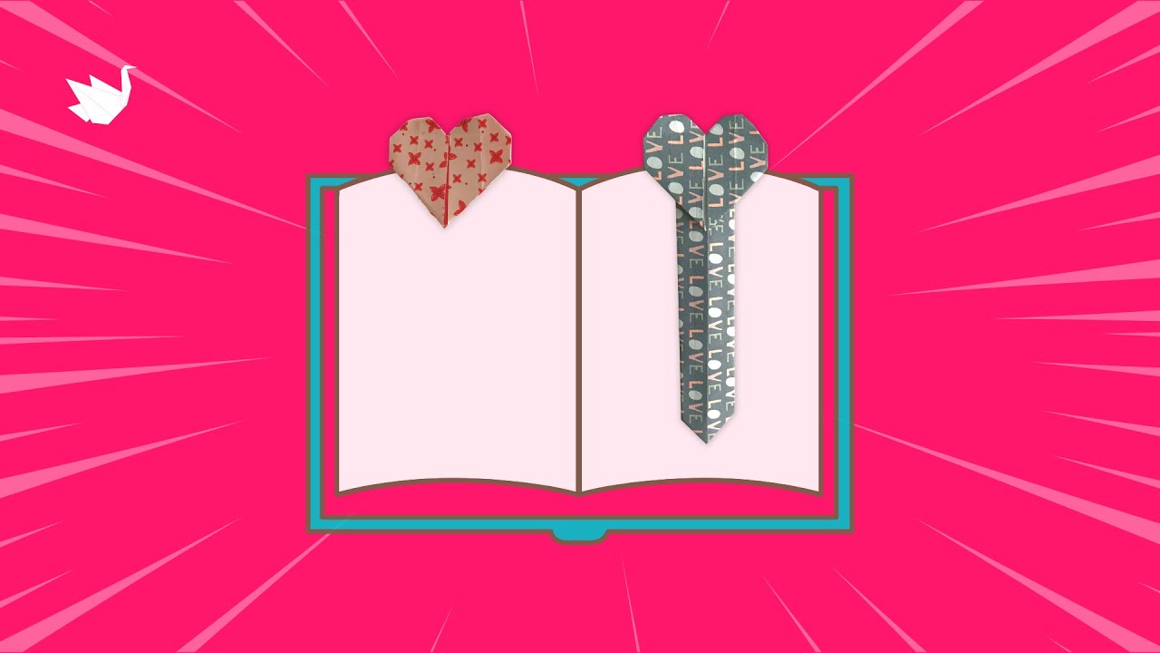 Origami marque-page cœur : plier un marque-page en papier (Tuto)