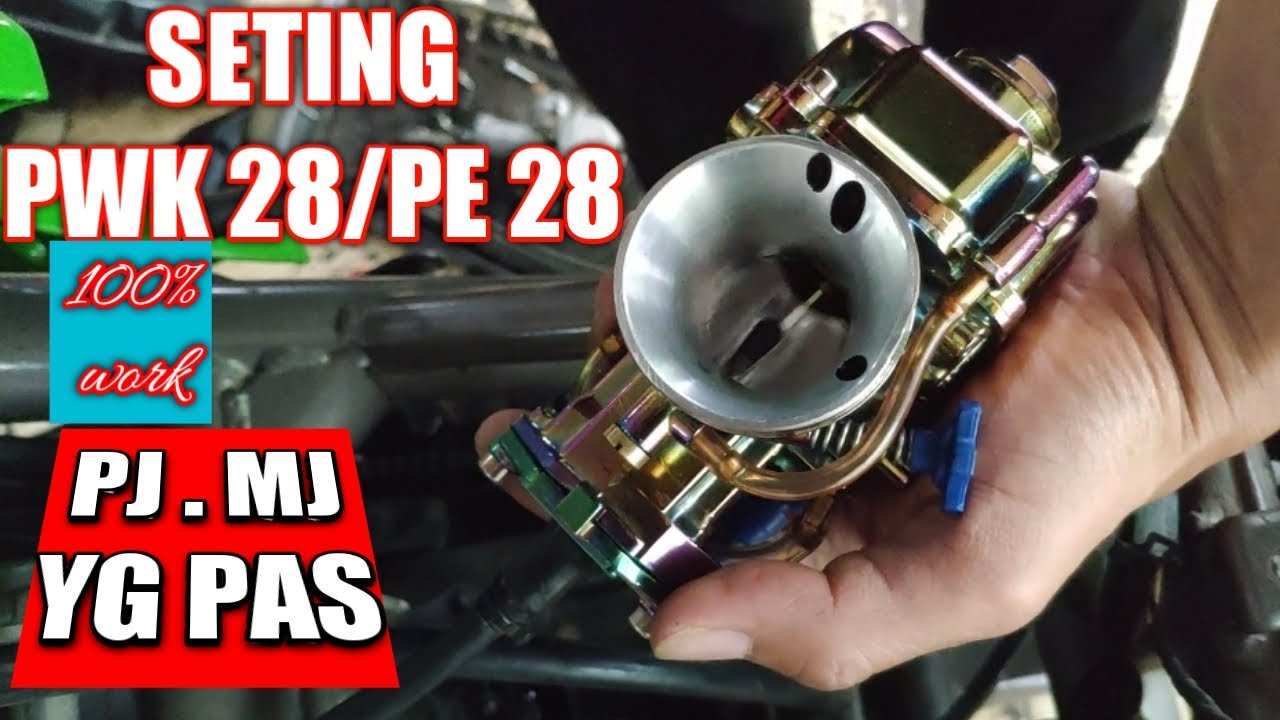 Seting karbu PWK 28.di motor NINJA 2Tak ,dari  karbu PE 28