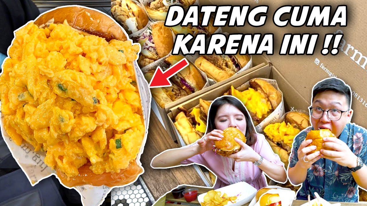 BURGER ISI TELOR SEABREK, GAUSAH DAGING UDAH NIKMAT !!