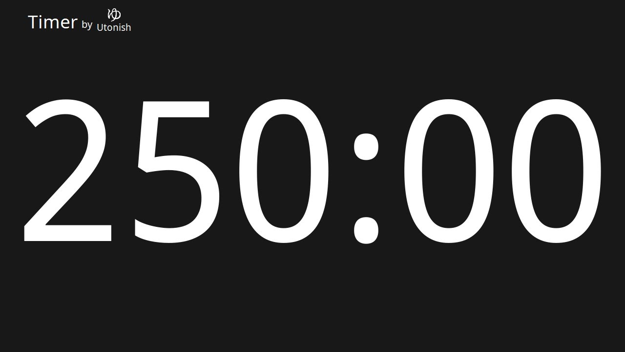 250 Minute Countdown Timer