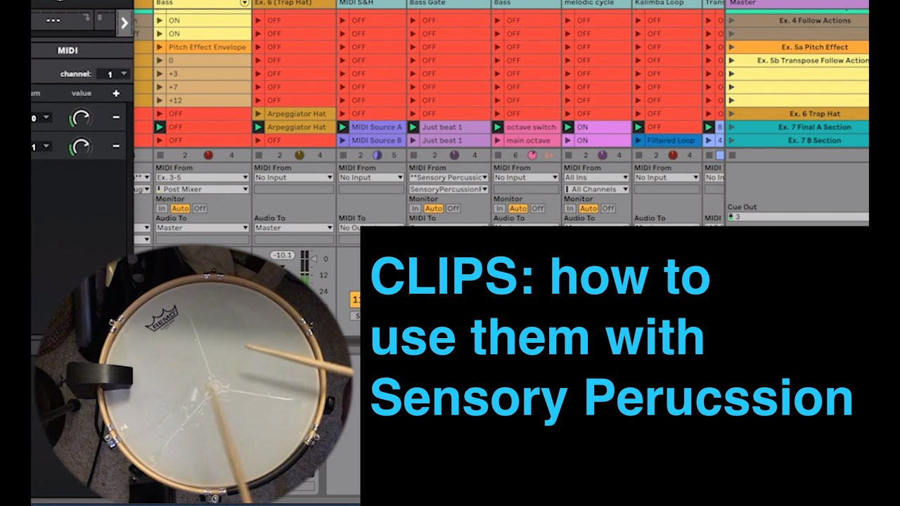 Ableton Live CLIPS: how to use them with Sensory Percussion