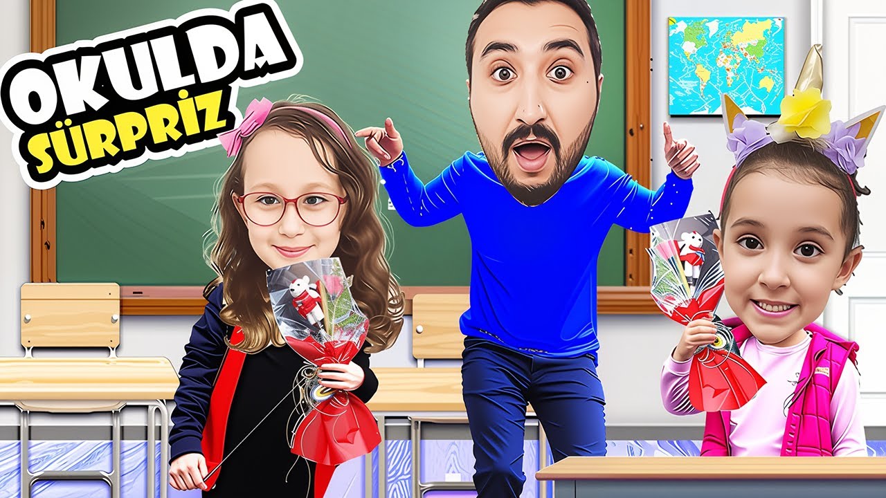 BAHAR VE BANU ALYAYA DEV SÜRPRİZ !! OKULA GİRDİK !! BAHAR VE BANU ALYAYA HEDİYE VERDİK !!