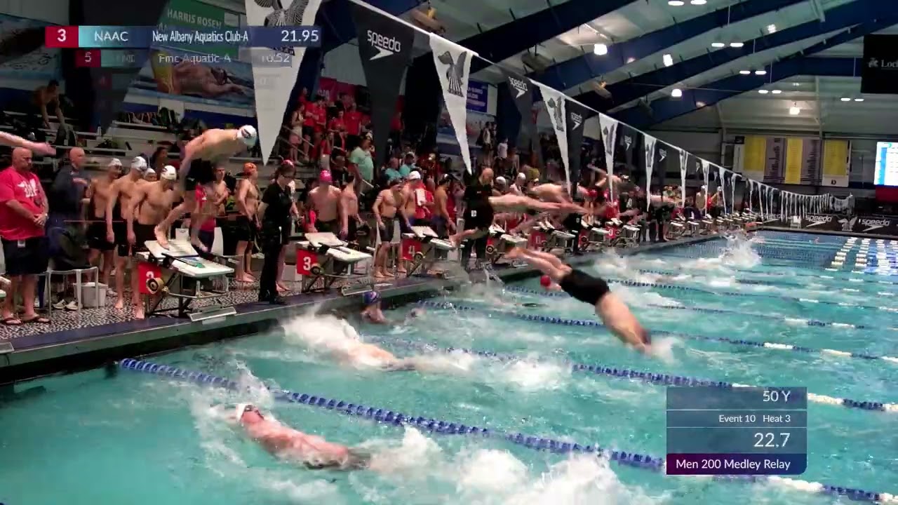 Финал А мужской эстафеты 200 метров комплексным плаванием | Весенний чемпионат NCSA 2023