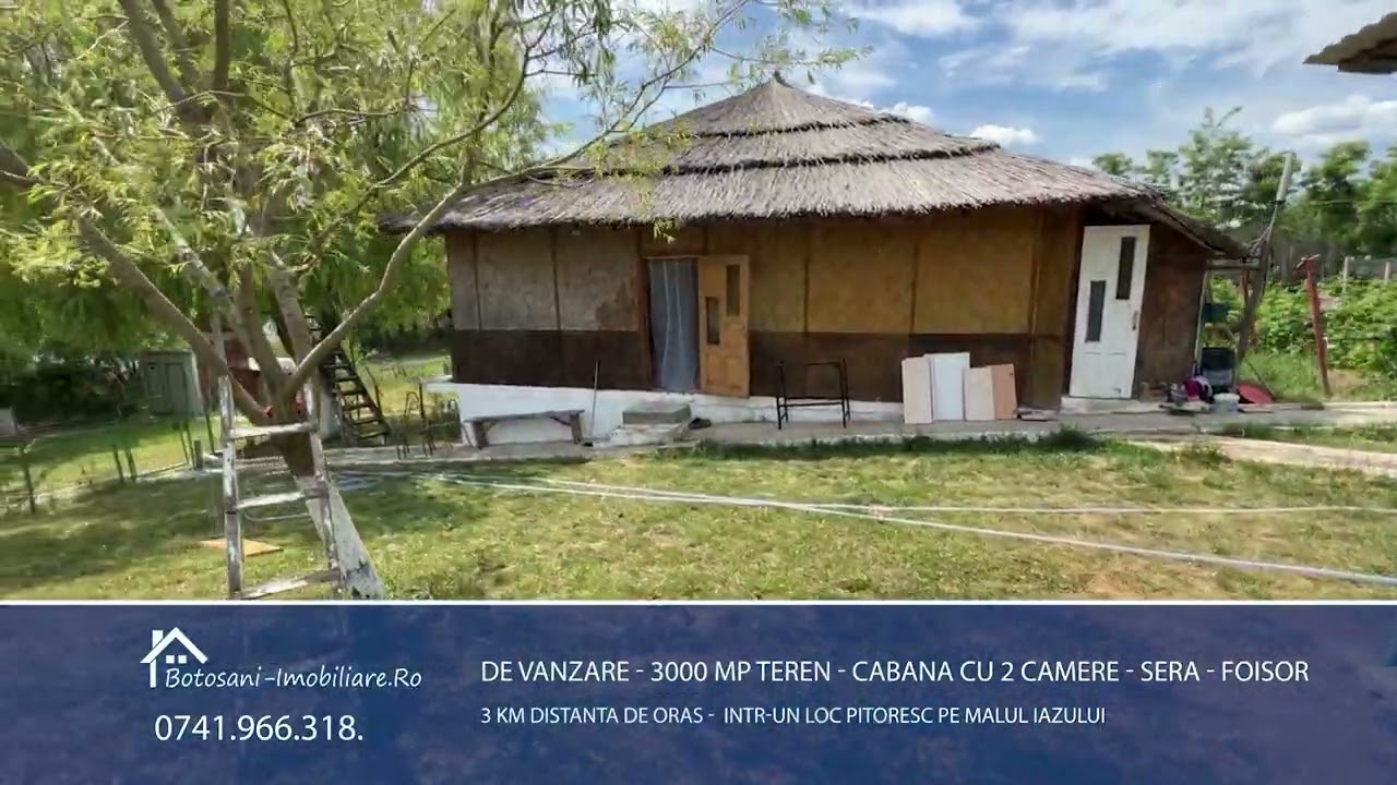 De vanzare 3000 mp teren, cabana, pe malul iazului
