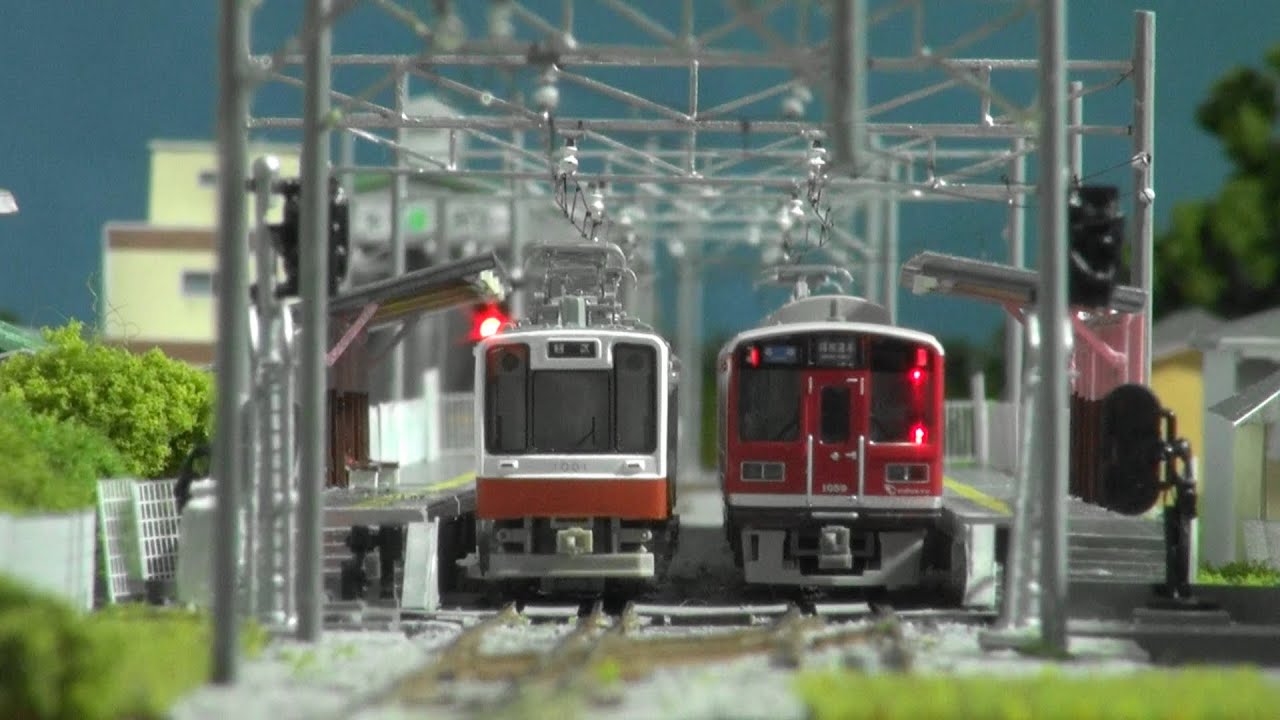 上荻野模型鉄道24　箱根登山鉄道入生田駅（3線軌条,小田急電鉄,1/150,マルチゲージ,7.1mm,9.6mm,1000形,2000形,HiSE,Nゲージ,三線軌条,鉄道模型,ジオラマ,箱根駅伝）