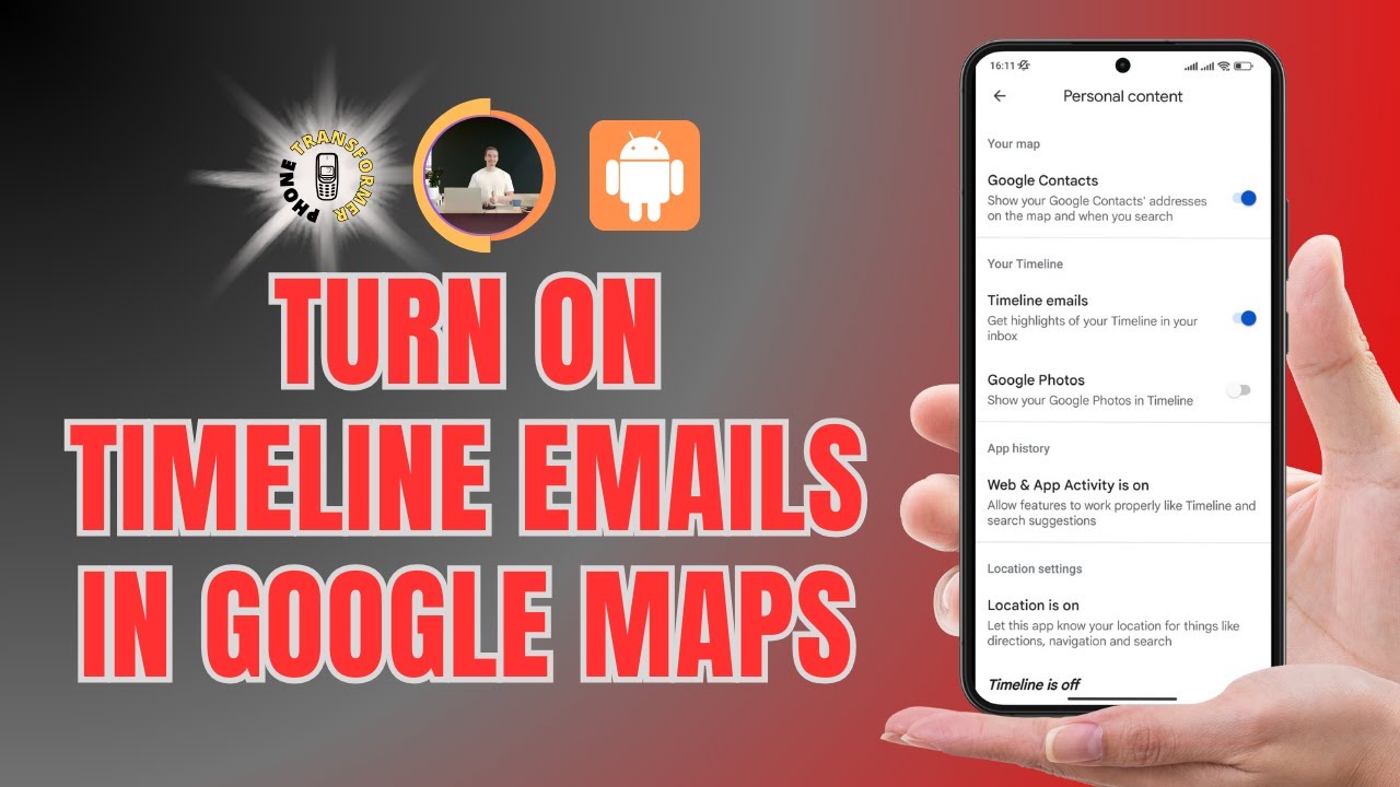 How to Turn on Timeline Emails in Google Maps