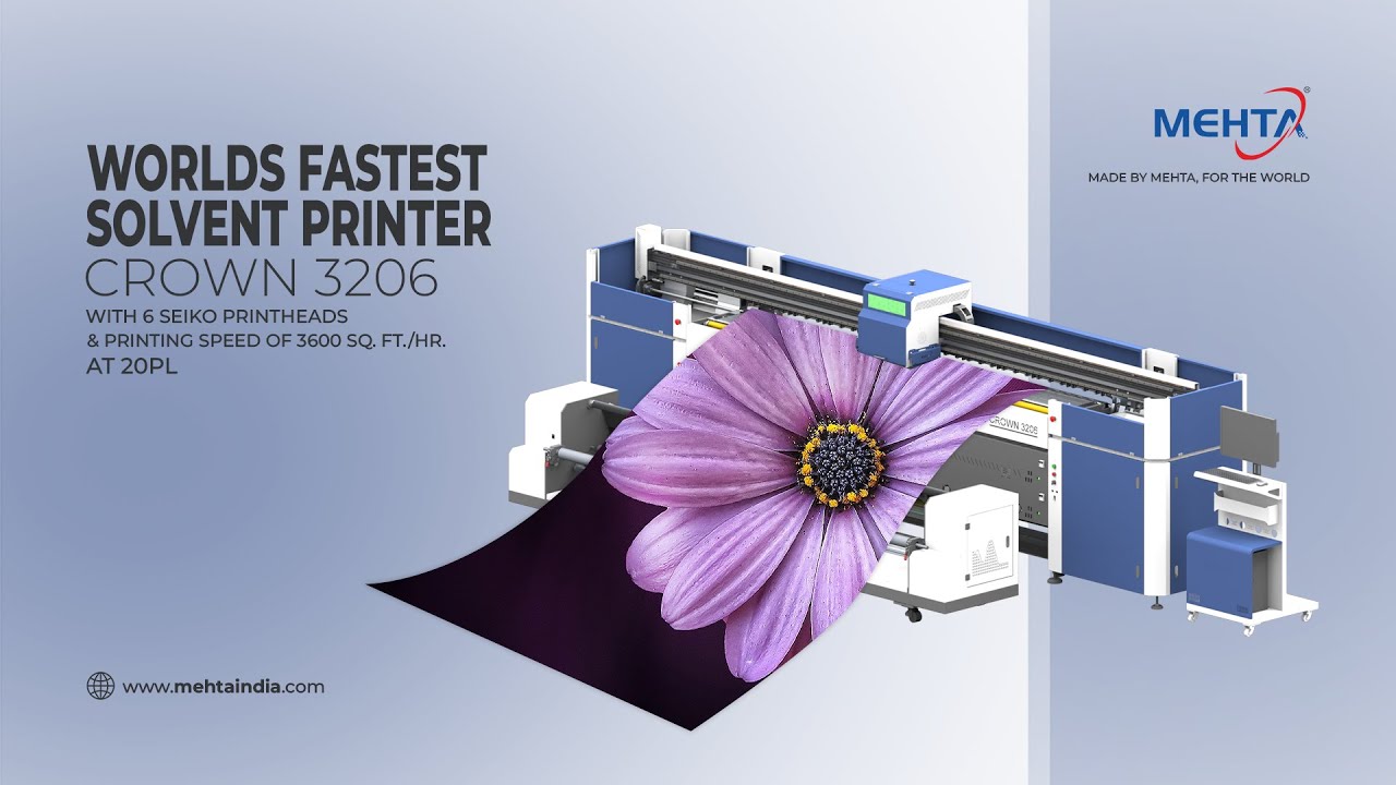 The World’s faster Solvent Printer CROWN 3206