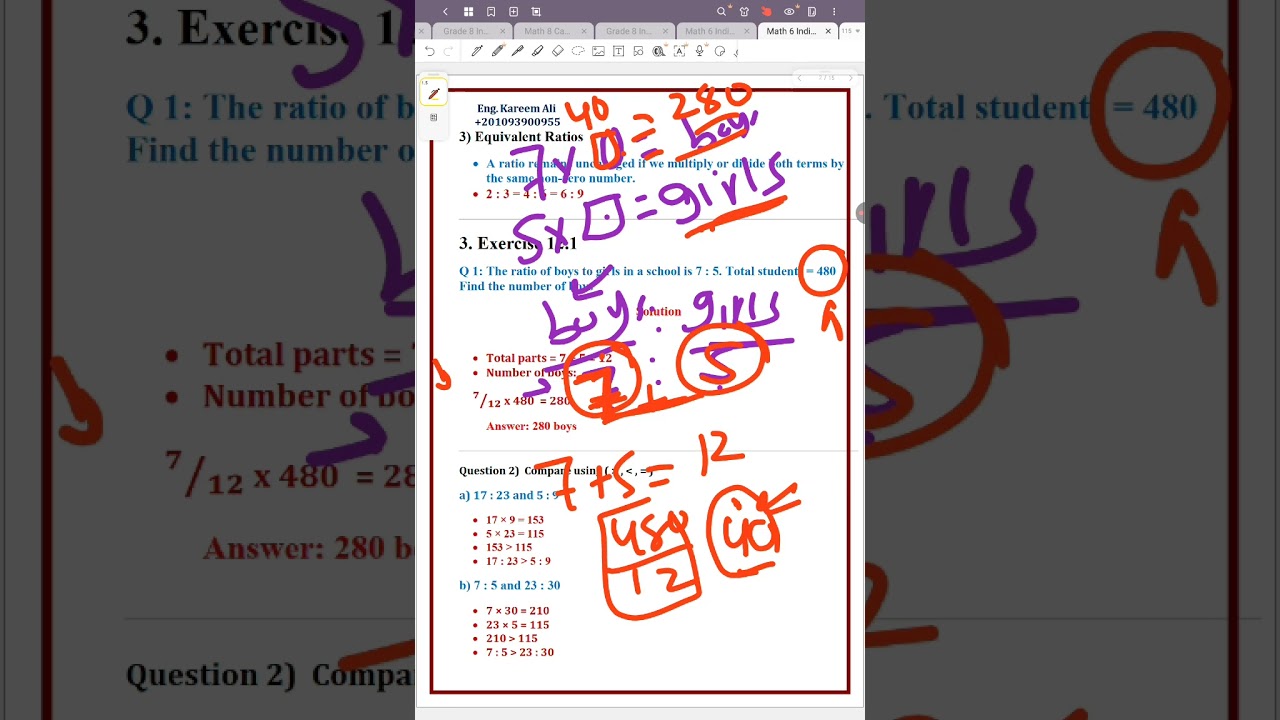 Class 6 Math CBSE | Ch.12 Ratio & Proportion Complete Explanation Step by Step  #CBSE #Math