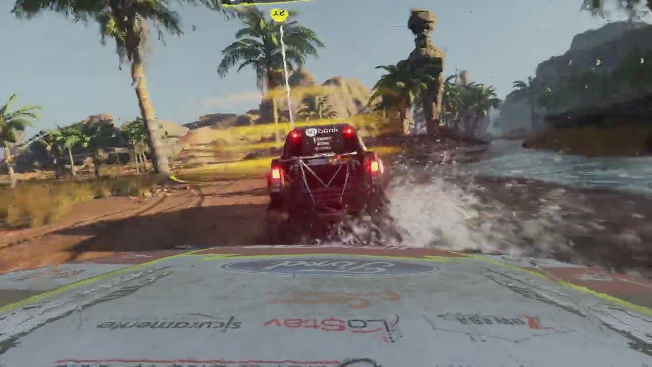 Dakar Desert Rally PS5 4K gameplay Ford SUV dash view daytime 6th place deserts