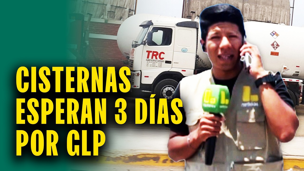Camiones hacen cola por días por GLP pese a que no hay escasez