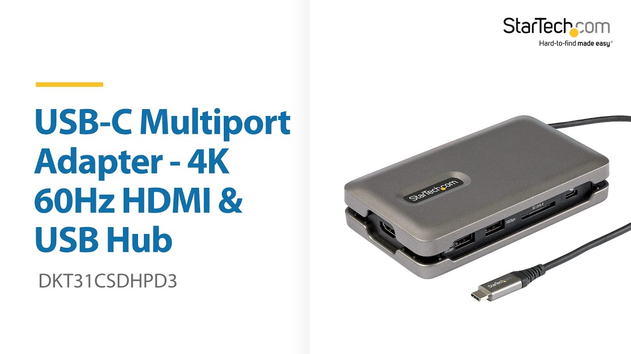 USB-C Multiport Adapter 4K 60Hz HDMI, USB Hub | StarTech.com